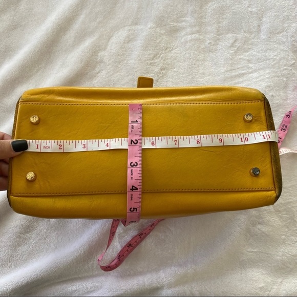 Tory Burch 797 Suede & Leather Satchel Bag - Picture 14 of 15